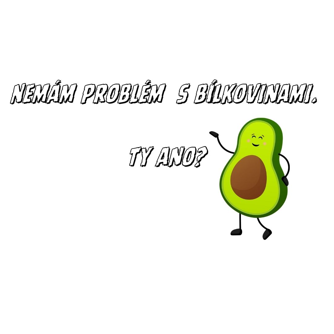 Tričko s potiskem Vegan a bílkoviny