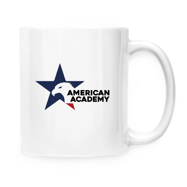 Hrnek s klasickým logem American Academy